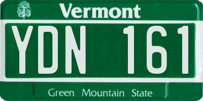 VT license plate YDN161