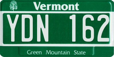 VT license plate YDN162