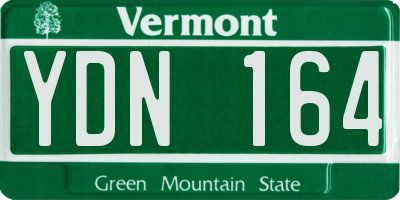 VT license plate YDN164