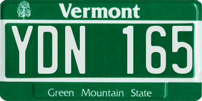 VT license plate YDN165
