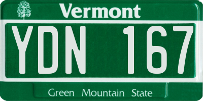 VT license plate YDN167