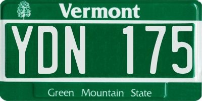 VT license plate YDN175