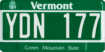 VT license plate YDN177
