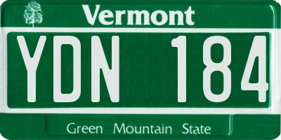 VT license plate YDN184
