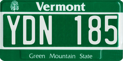 VT license plate YDN185