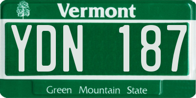 VT license plate YDN187
