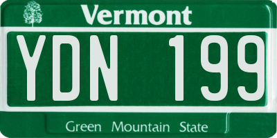 VT license plate YDN199