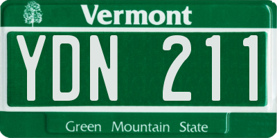 VT license plate YDN211