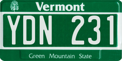 VT license plate YDN231