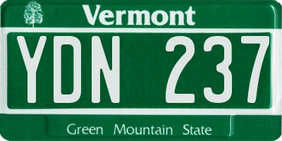 VT license plate YDN237