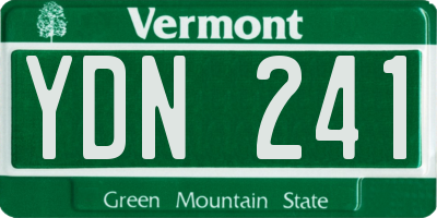 VT license plate YDN241