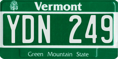 VT license plate YDN249