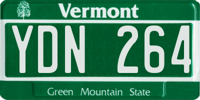VT license plate YDN264