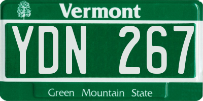 VT license plate YDN267