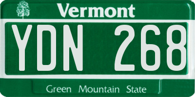 VT license plate YDN268