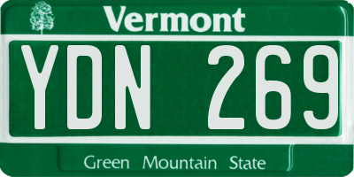 VT license plate YDN269