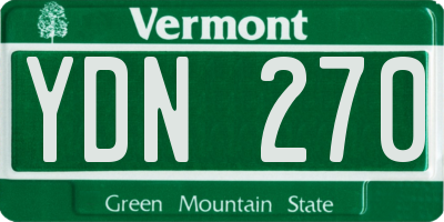 VT license plate YDN270