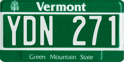VT license plate YDN271