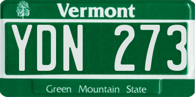 VT license plate YDN273