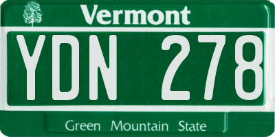 VT license plate YDN278