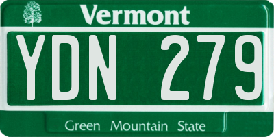 VT license plate YDN279