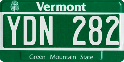 VT license plate YDN282