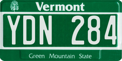 VT license plate YDN284