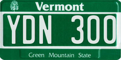 VT license plate YDN300