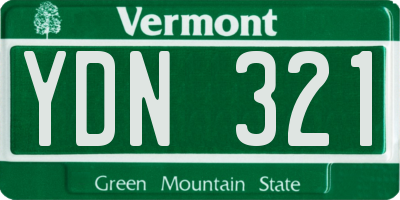 VT license plate YDN321