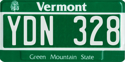 VT license plate YDN328