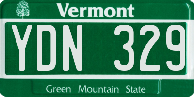 VT license plate YDN329