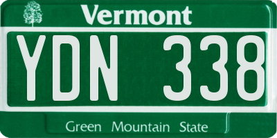 VT license plate YDN338