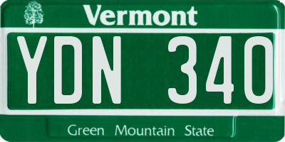 VT license plate YDN340