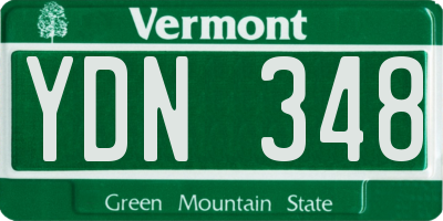 VT license plate YDN348