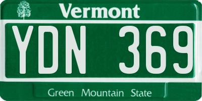 VT license plate YDN369