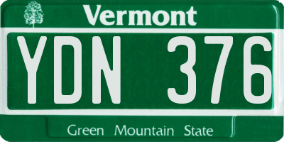 VT license plate YDN376