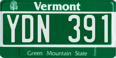 VT license plate YDN391