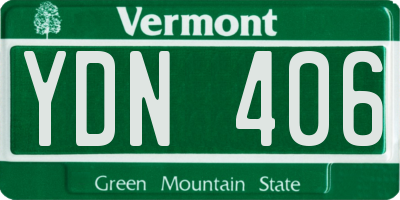 VT license plate YDN406