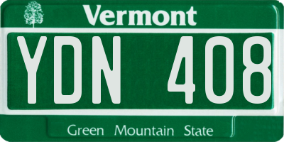 VT license plate YDN408