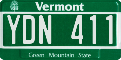 VT license plate YDN411
