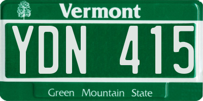 VT license plate YDN415