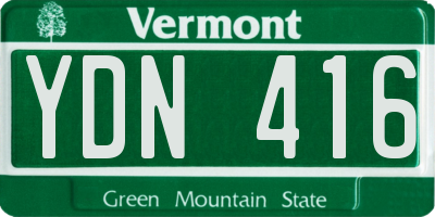 VT license plate YDN416