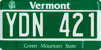 VT license plate YDN421