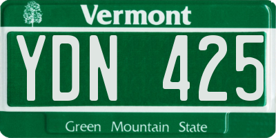 VT license plate YDN425