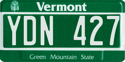VT license plate YDN427
