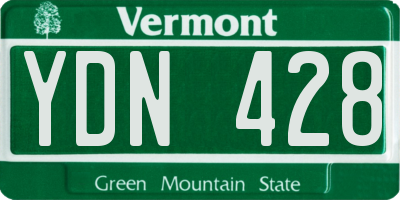 VT license plate YDN428