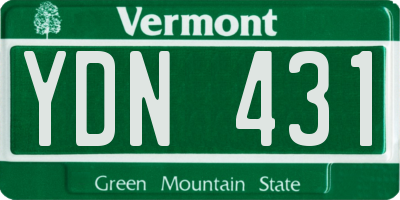 VT license plate YDN431