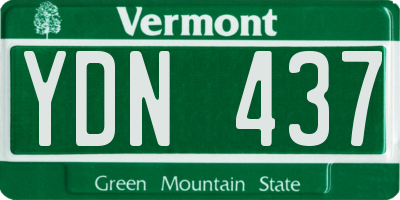 VT license plate YDN437