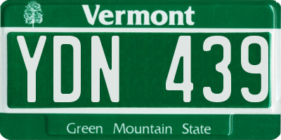 VT license plate YDN439