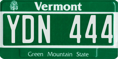 VT license plate YDN444